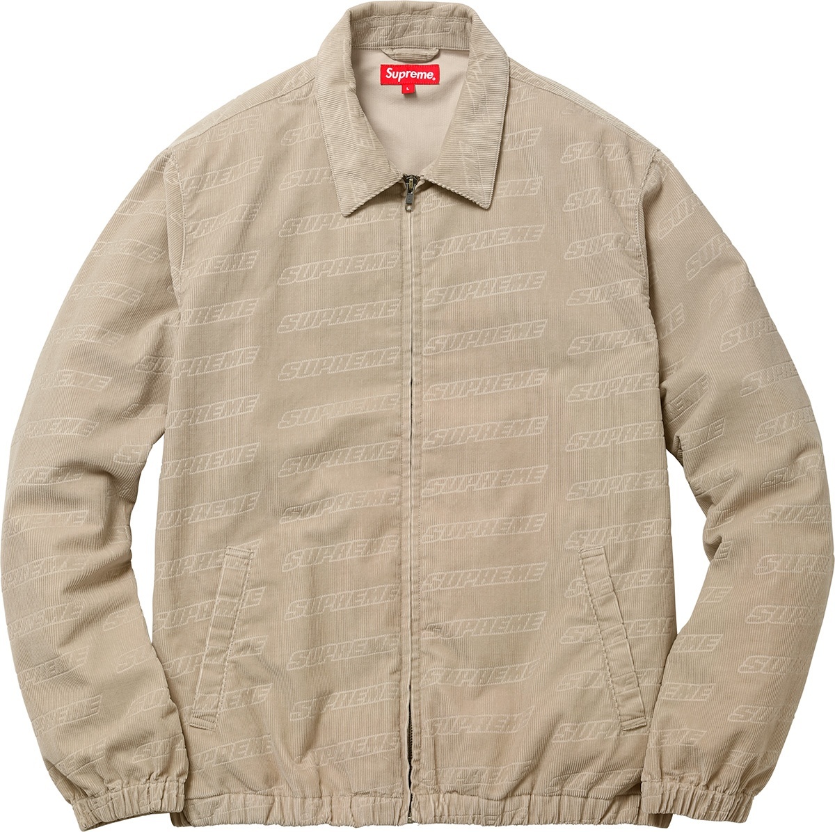 Debossed Logo Corduroy Jacket view 2